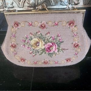 Vintage Floral Embroidered Clutch